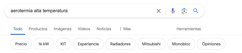 entidades y tipo de serp para una consulta para conocer la intención de busqueda