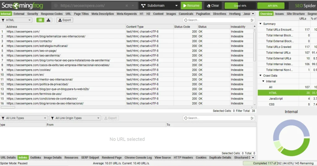 Screaming Frog (SEO spider)